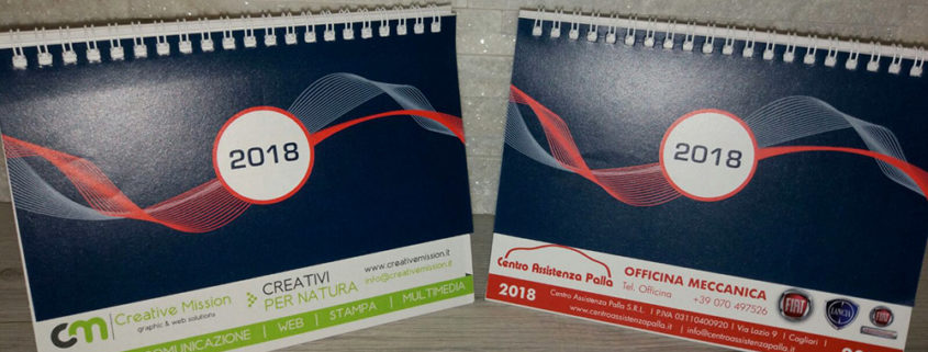 stampa personalizzata calendari 2018